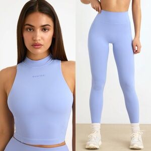 BO+TEE Women's Set lavender high-neck top and High Waist Leggings